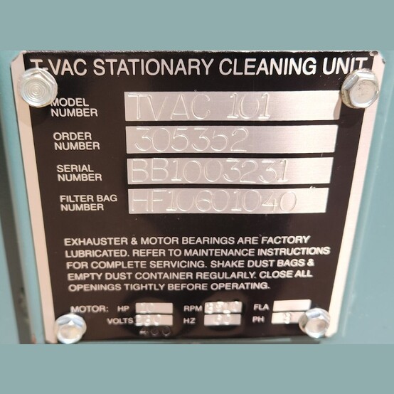Gardner Denver #TVAC-101, Dust Collector & Exhauster, 9 filter cages - Image 7