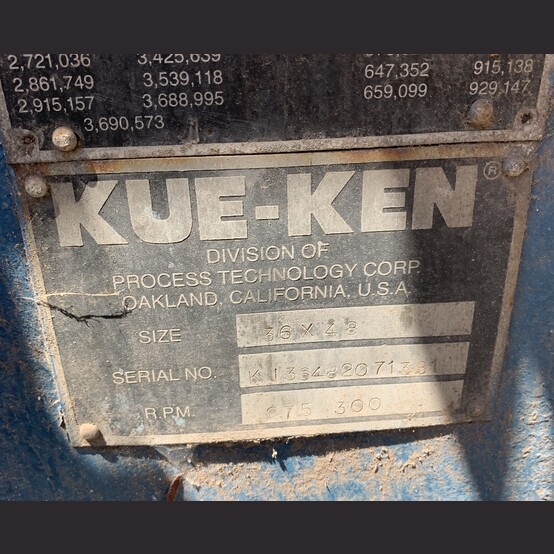 36" x 48" Kue Ken #150, Jaw Crusher, 25-29in max feed - Image 4