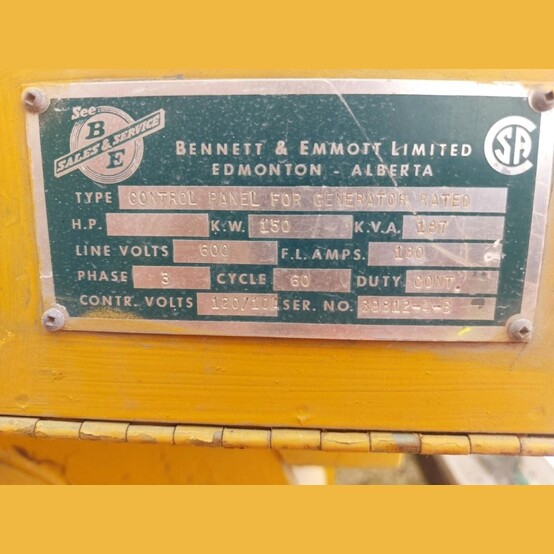 150 KW Caterpillar #3306, Diesel Generator Set, 600/347 Volts, 6653 ...
