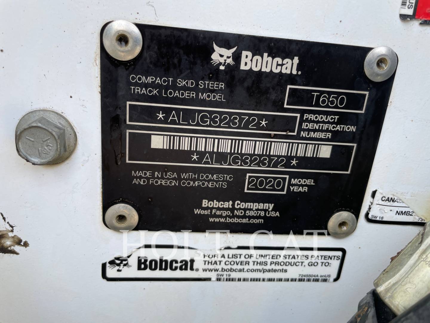 Bobcat T650, 2470 hours, S/N: ALJG32372, 2020 - Image 6