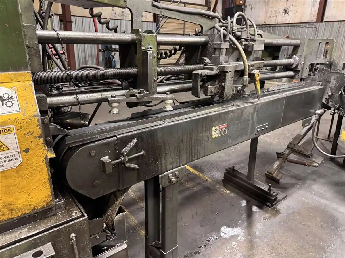 .187" - 1.50" Haven #871, dual blade shear tube cut off, 20' infeed, assorted tooling - Image 8