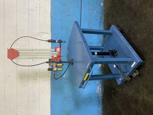 Palmgren #9680401, shop tap tapping arm, 62" arm reach, 700 RPM, on portable table - Image 1