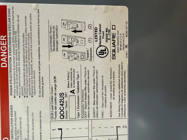 Square D, QOC42US, Panelboard/Load Center Cover, surface mount - Image 2