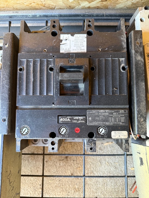 400 Amps, Westinghouse/Eaton, HKDDC3400F, Molded Case Circuit Breaker Frame, 600 VAC/250 VDC, 3-pole - Image 1