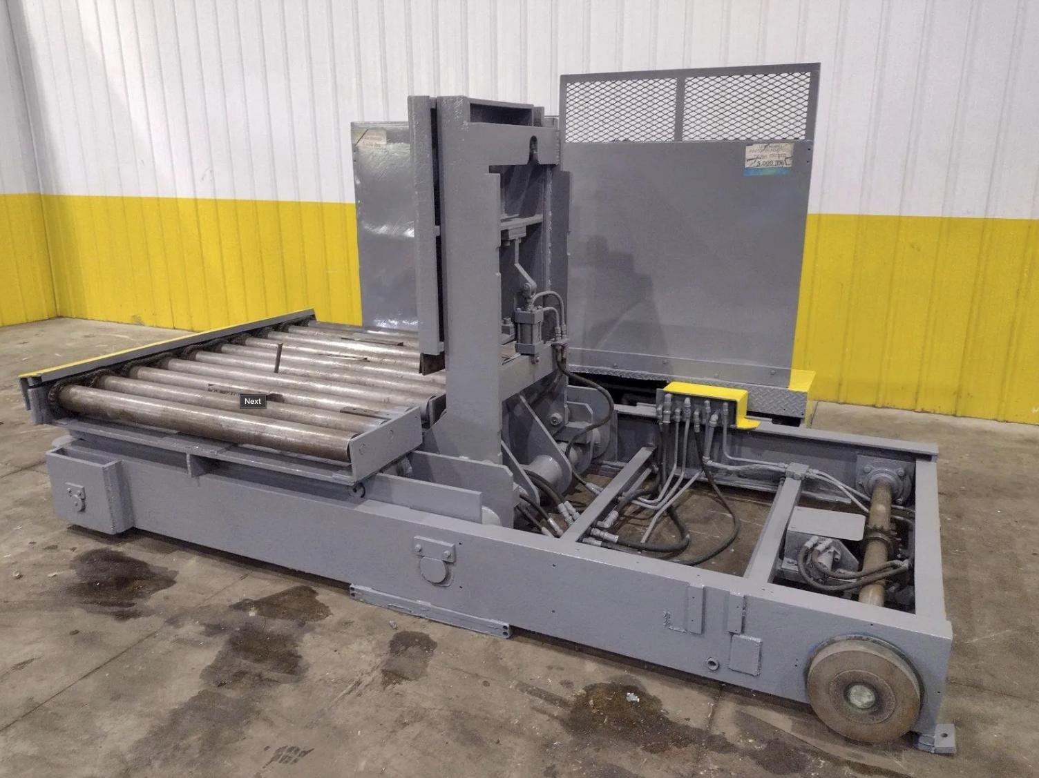 20000 lb. Braner, coil upender, 54" diameter x 36" W, 2-Axis, 58" x 68" rollers, 2 hys cylinders - Image 8