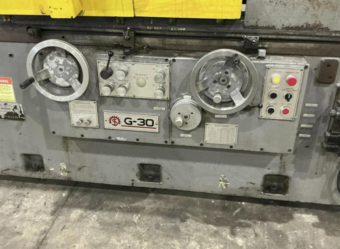 12" x 40" Shigiya #GUA-30-100, outside dimension hydraulic cylindrical grinder, 14" x 2" x 5" wheel, power - Image 4