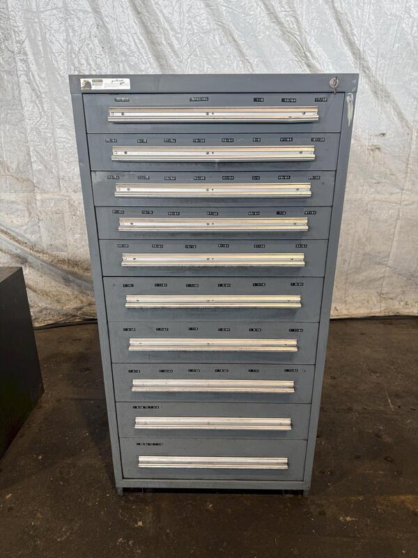 10 Drawer, Stanley Vidmar, industrial storage cabinet - Image 1