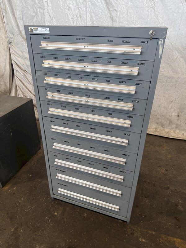 10 Drawer, Stanley Vidmar, industrial storage cabinet - Image 3