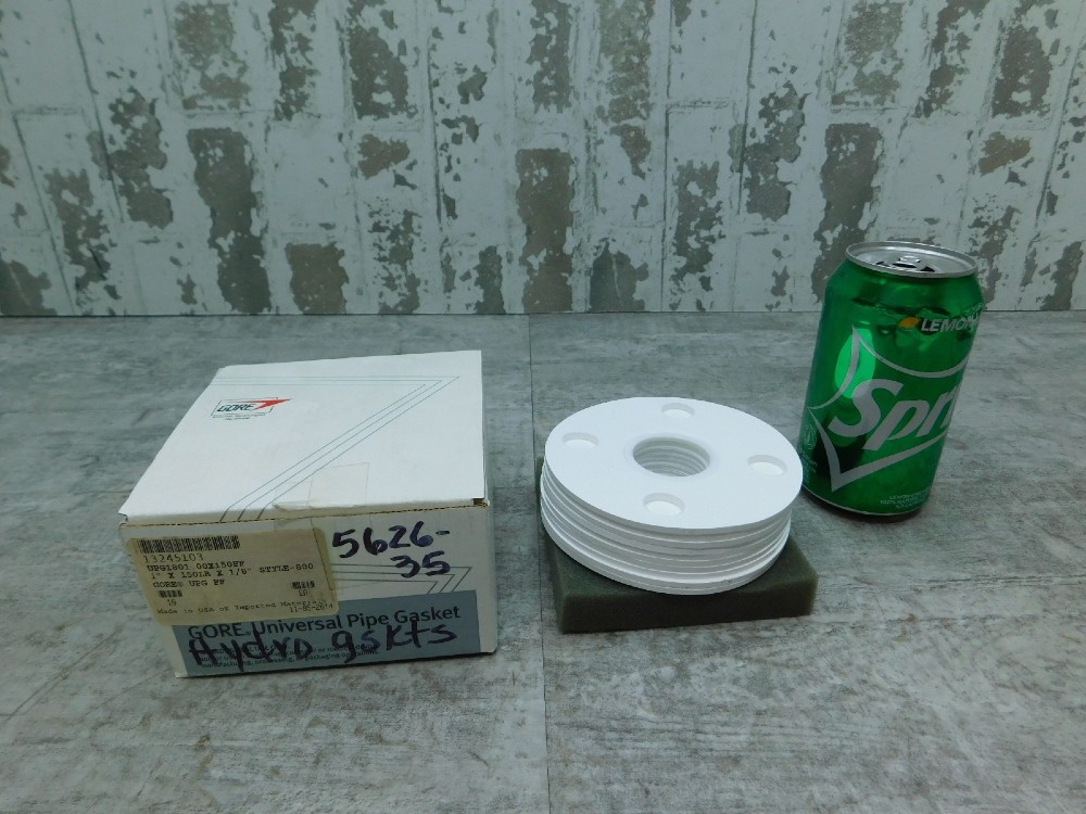 Gore Universal Pipe Gasket, Full Face, BOX of 10, 1" 150# 1/8", Style 800, PTFE FF, unused (5 available) - Image 1