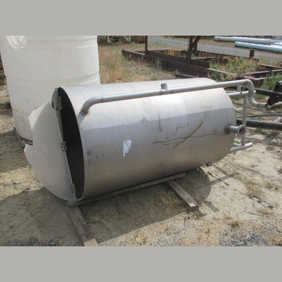 269 gallon Stainless Steel tank, 36" diameter x 61" high, 2.5" bottom outlet - Image 2