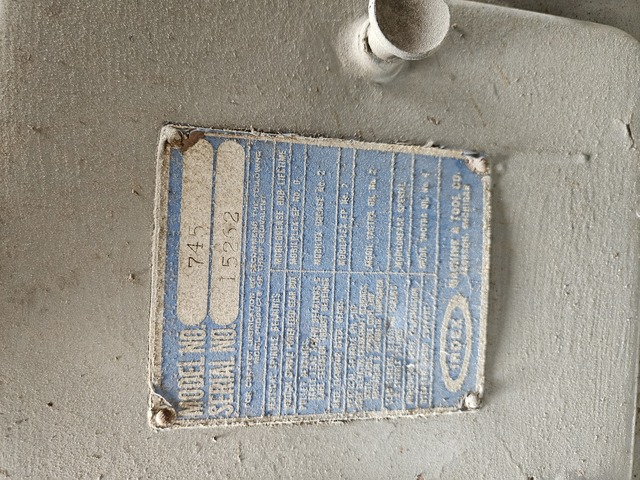 Wells-Index #745, Vertical Knee Mill, 9" x 46" table, 1.5 HP, 2850 RPM, 220/440 Volts, 3PH, 1973 - Image 3