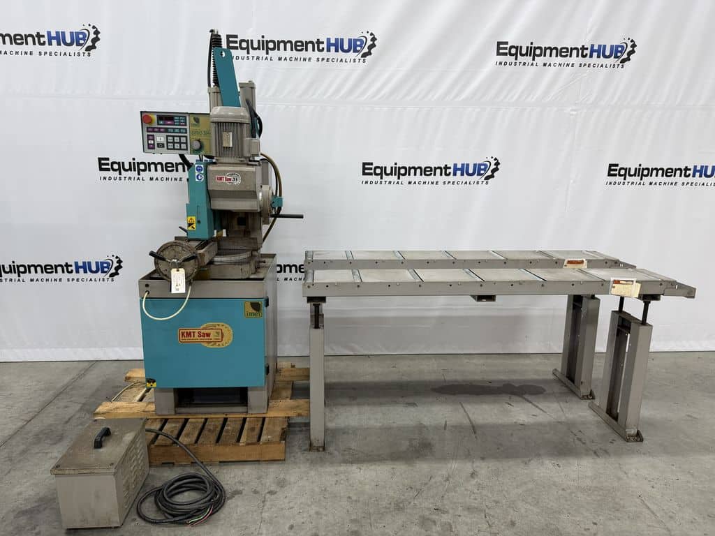14.5" KMT, Kalamazoo #C370SA-V, vertical column semi-automatic cold saw with conveyor, 2002 - Image 1