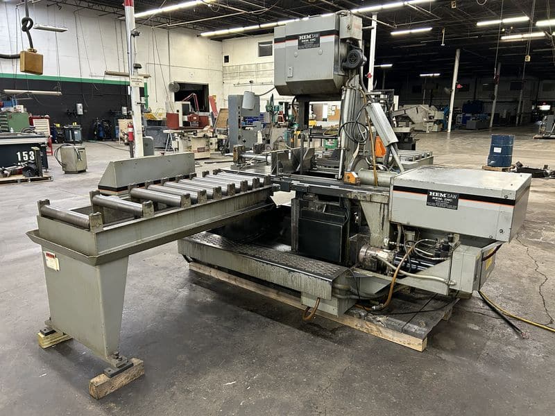 18" x 20" Hem #V100LA-2, automatic vertical tilt frame band saw, power tilt, 5 HP, coolant system - Image 6
