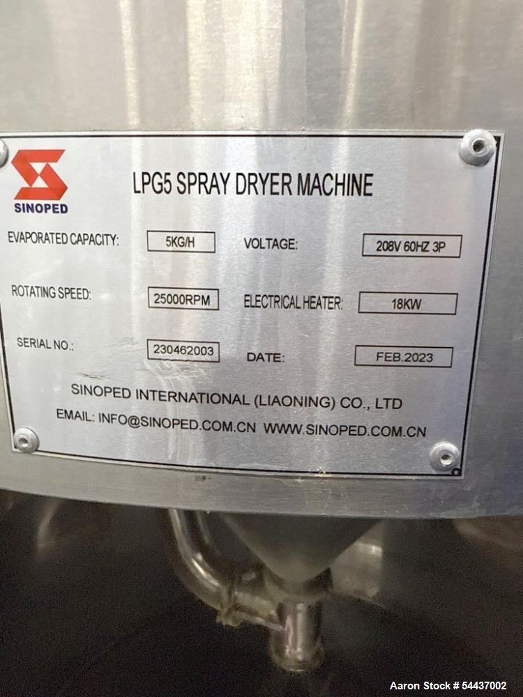 Sinoped #LPG-5, spray dryer, 25000 RPM, 2023 - Image 4