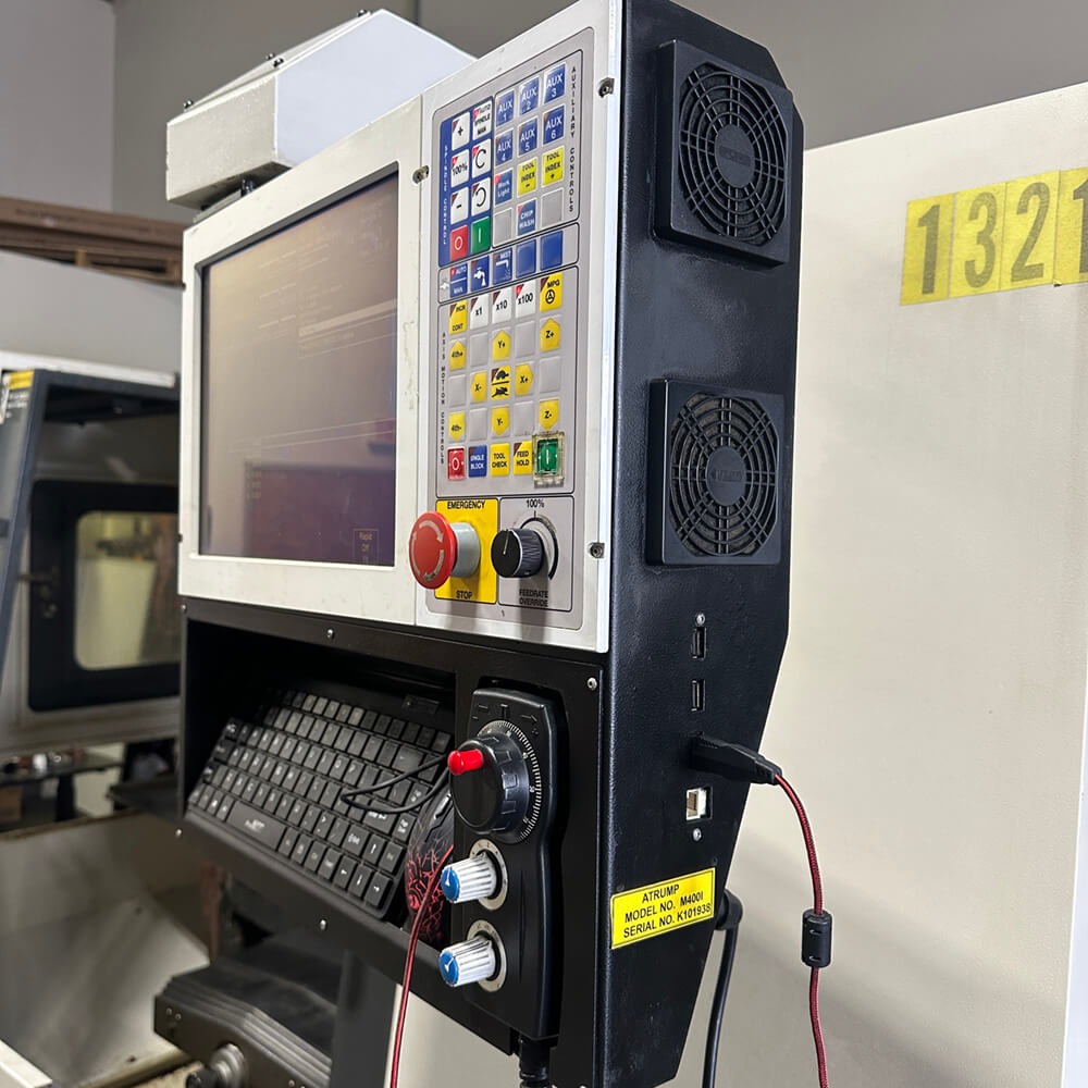 Atrump #A3-10H, CNC bed mill, 13" x60" tbl., 10 HP, 40" X, 20" Y, 20" Z, #40, 8k RPM, 3-Axis rigid head - Image 10