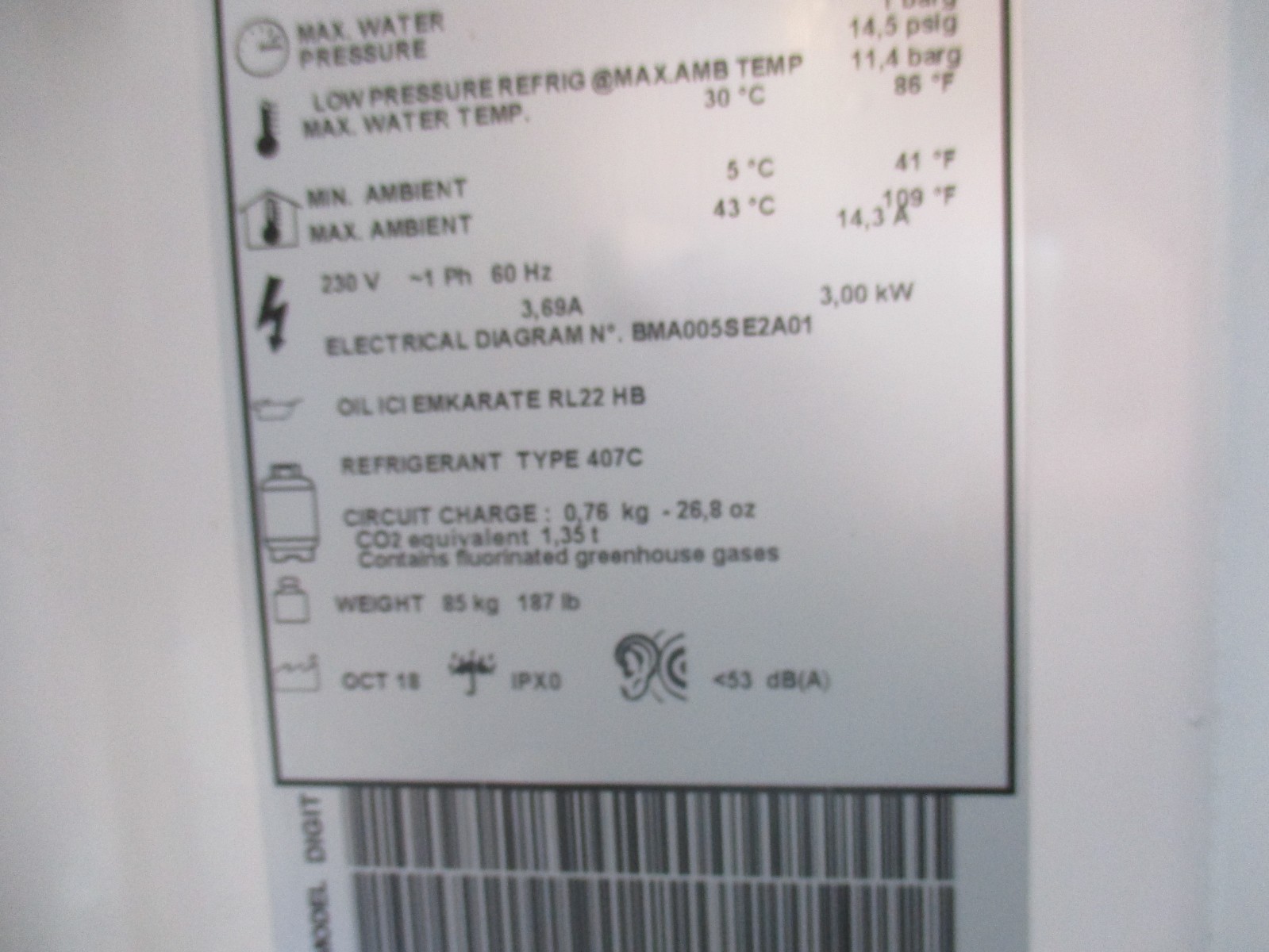 Parker Hyperchill Plus #ICEPOO5-WAFP3T, chiller, non-ferrous hydraulic circuit, 2019 - Image 6