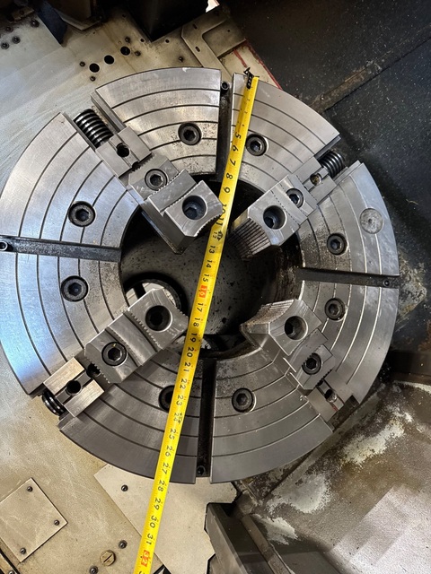 34" x 80" Mazak #Powermaster-Universal, Hollow Spindle Lathe, 14.7" spindle bore, Front & Rear Manual Chucks - Image 3