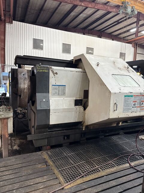 34" x 80" Mazak #Powermaster-Universal, Hollow Spindle Lathe, 14.7" spindle bore, Front & Rear Manual Chucks - Image 4