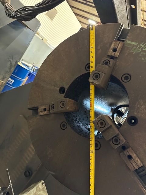 34" x 80" Mazak #Powermaster-Universal, Hollow Spindle Lathe, 14.7" spindle bore, Front & Rear Manual Chucks - Image 10