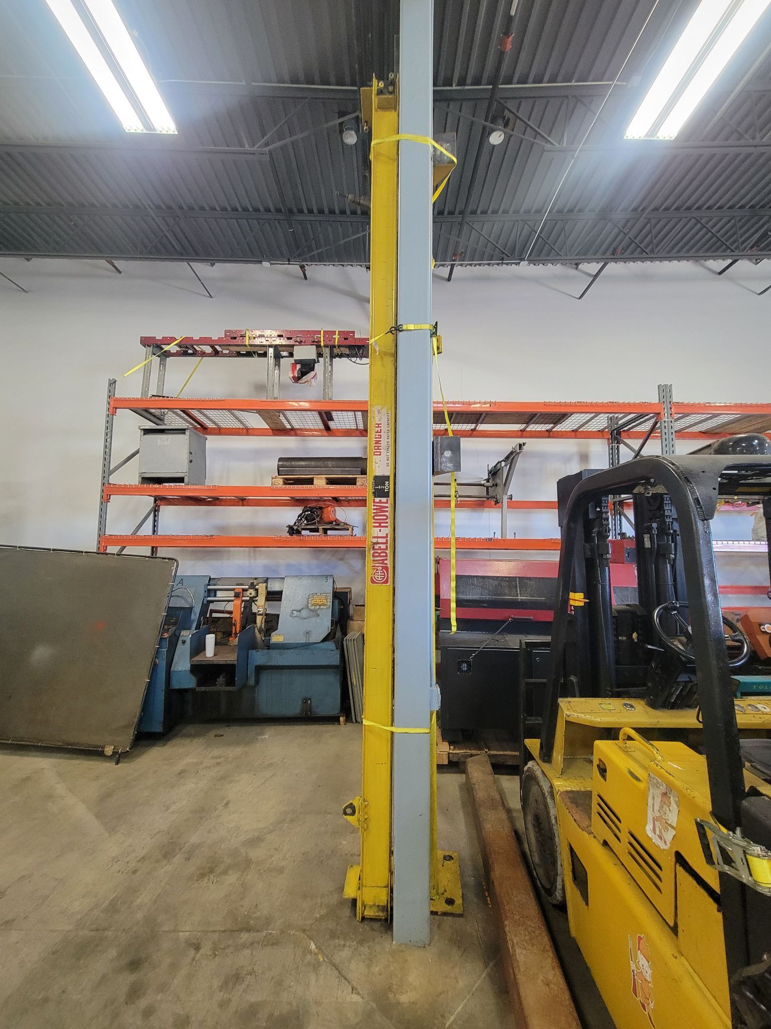 .5 Ton, Abell-Howe, jib crane, 10" Ht x 15' reach, CM hoist, 2000 - Image 9