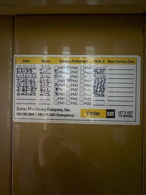 1825 KW Caterpillar #3516C, Diesel Generator, 2447 HP, 480 Volts, sound attenuated enclosure, Tier 2, 237 - Image 9