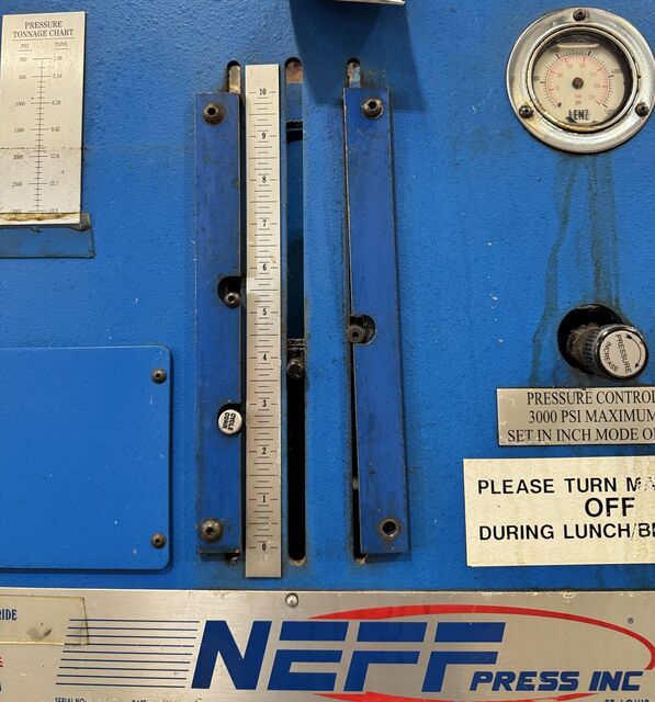 18.9 Ton, Neff #DF15, C-frame hydraulic press, 10" stroke, 24' DL, 24" x 21" bed, 2006 (2 available) - Image 4