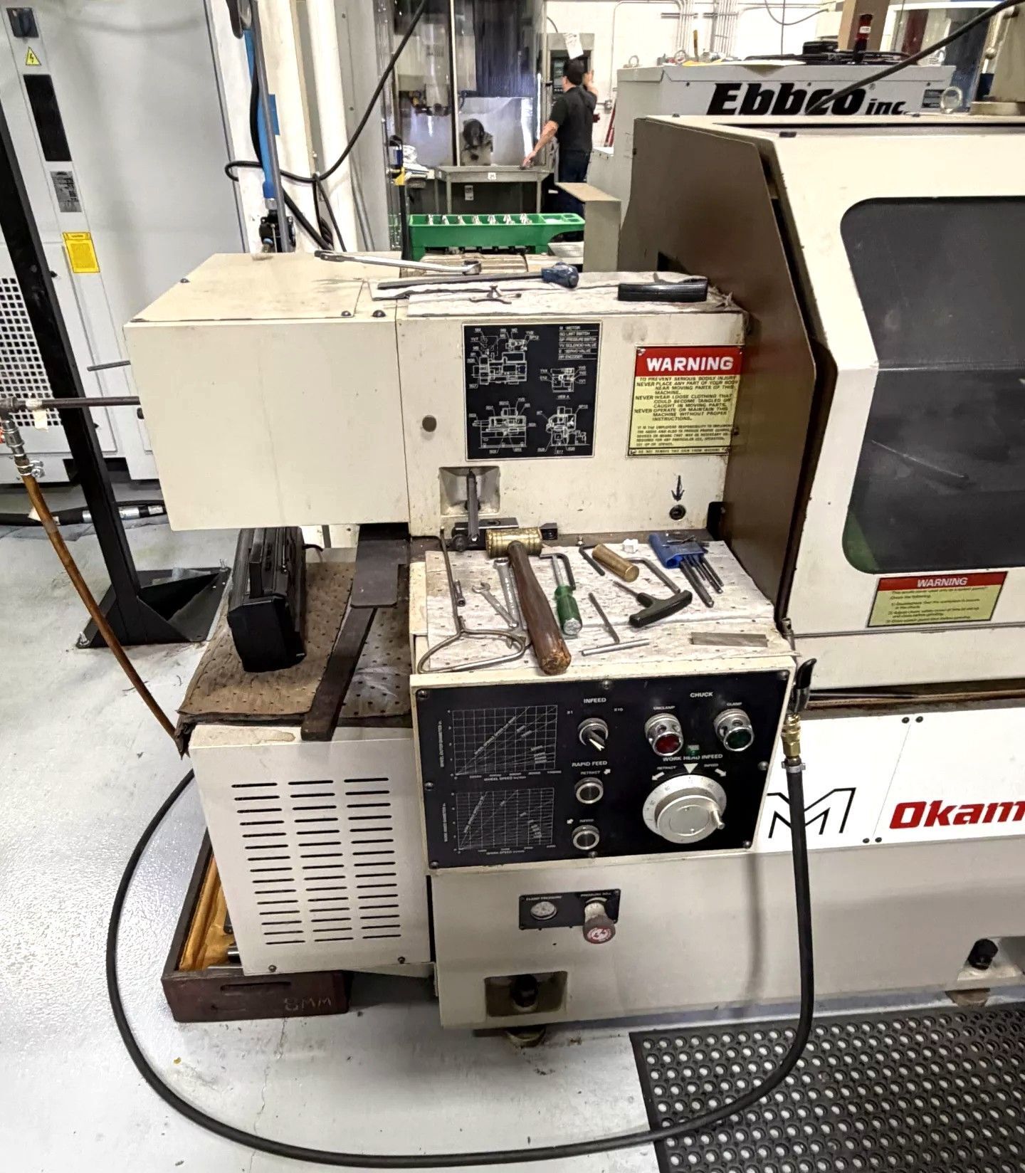 Okamoto #IGM-2M, programmable internal grinder, .24"-8" ID grinding capacity, .08"-8" grinding stroke, 2010 - Image 8