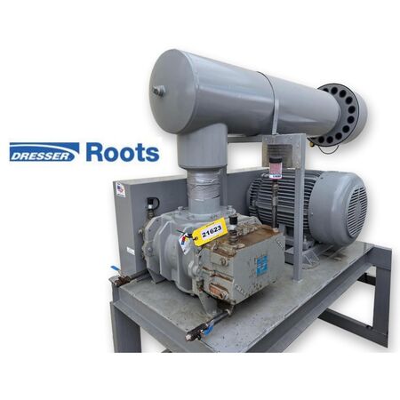 1006 cfm, 8.25 psi, Roots Dresser #616-RAM, rotary lobe PD pressure blower package, 100 HP, 460 V., 3-phase - Image 1
