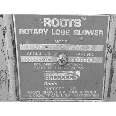 1006 cfm, 8.25 psi, Roots Dresser #616-RAM, rotary lobe PD pressure blower package, 100 HP, 460 V., 3-phase - Image 3