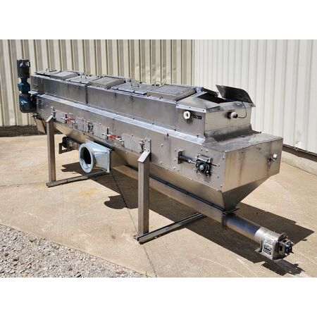 24" x 144" Buhler #C1-24-13-XXC, Stainless Steel belt dryer cooler, screw conveyor fines system, 230/460 V. - Image 2