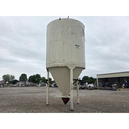 Meridian Manufacturing #SK1010, Carbon Steel cone bottom hopper silo, 10' diameter, 21'-1" OH, 20" discharge - Image 3