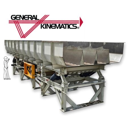 108" wide x 25' long, General Kinematics #SCRT, Syncro-Coil vibratory bulk processing conveyor, 20 HP - Image 1