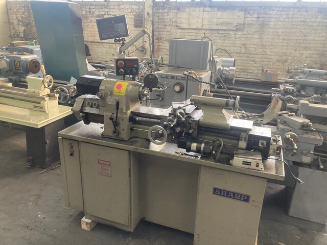 11" x 18" Sharp #1118H, Engine Lathe, quick-change gearbox, digital read out, 220 Volts, 3PH - Image 2
