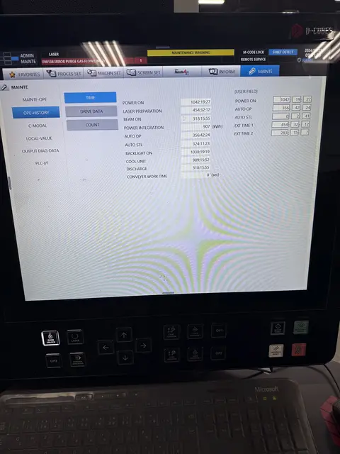 Mitsubishi #ML3015GX-F40D, CNC fiber laser, 4000 watts, 122" X, 61.61" Y, 4.72" Z, pallet changer, chiller - Image 2