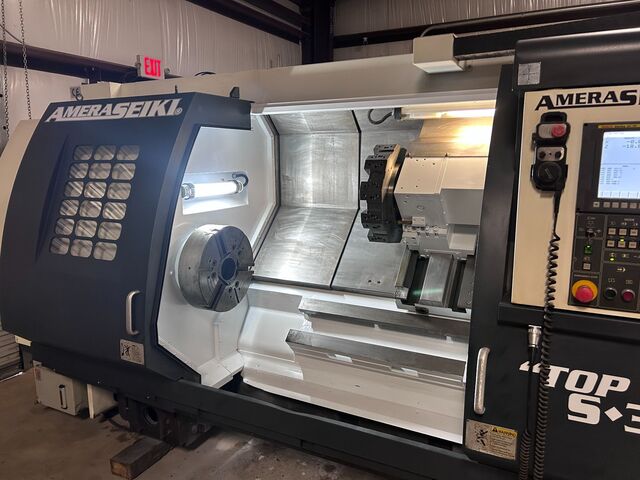 Ameri Seiki #S-36L, Top Turn CNC lathe, 30" swing, 18" chuck, 4.6" bar, 49.2" centers, 19.6" dia., 47.2" - Image 2