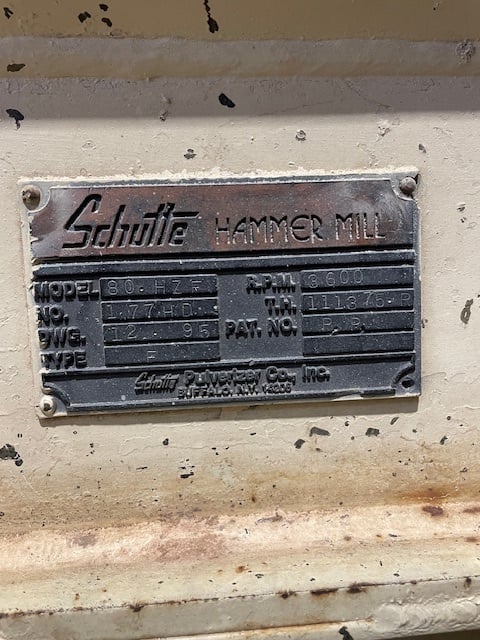 Buffalo Schutte, Hammer Mill, 150 HP @ 1800 RPM, 600/480 Volt transformer, 3PH - Image 2