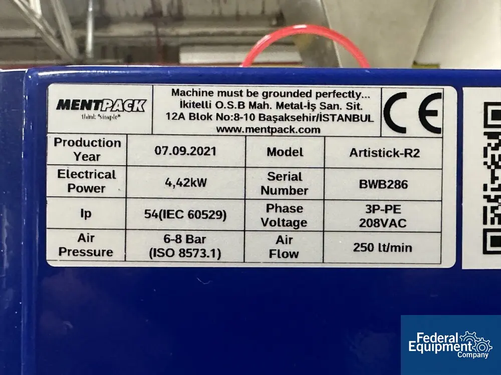 Mentpack #Artistick-R2, Dual Row Stick Pack Machine, 40/45 CPM, 17-35mm x 50-160mm tubes, 2021 - Image 2