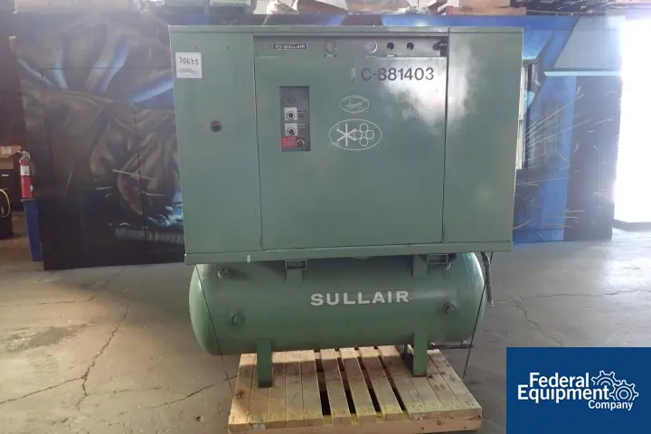 115 psig, Sullair #10B-30, Rotary Screw Air Compressor, 30 HP, air-cooled - Image 1