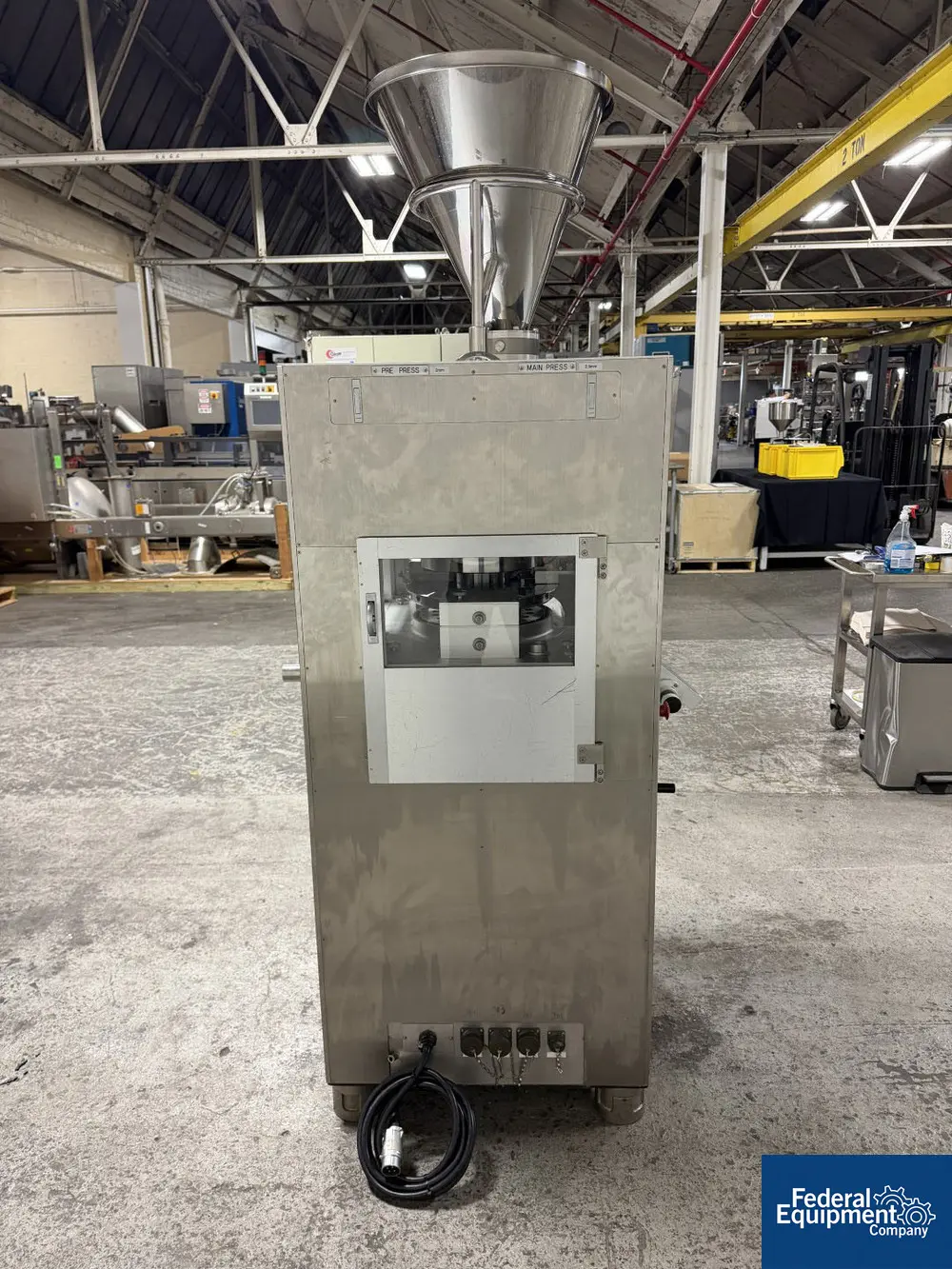 5 Ton, Hata #HT-AP-18SS-U, Rotary Tablet Press, single side, 18 station, 108,000 TPH, 16mm diameter, upgraded - Image 5