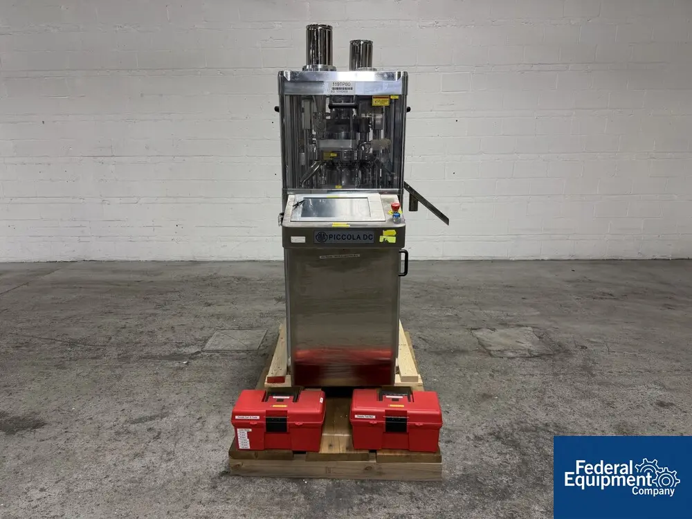 1.5 Ton, Riva #Piccola-DC, Bilayer Rotary Tablet Press, 10 station, 18,000 TPH, 13mm diameter x 17mmD max - Image 1