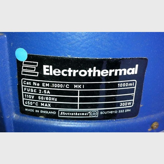 Heating Mantle, Electrothermal #EM-1000/C, 1000 mL, 300 width, 450&deg;C max, 110 V. (2 available) - Image 2