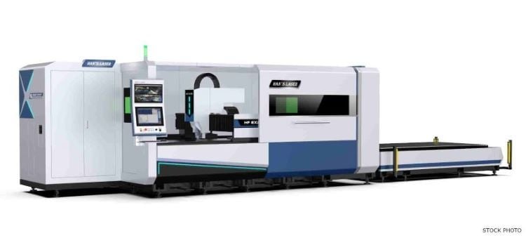 Hans #G3015HF-S, fiber laser, 5' x10' table, 122" x63" x13" travel, Rexroth servos, 1001 Control, 12 kw - Image 1