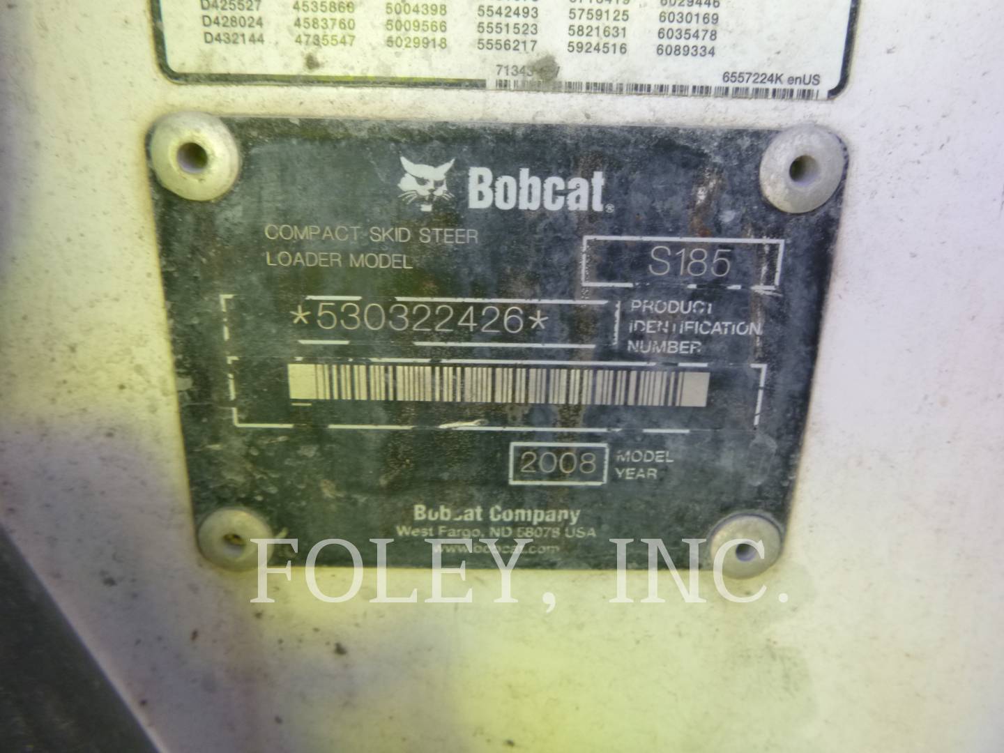Bobcat S185, Skid Steer Loader, 1917 hours, S/N: 530322426, 2008 - Image 5