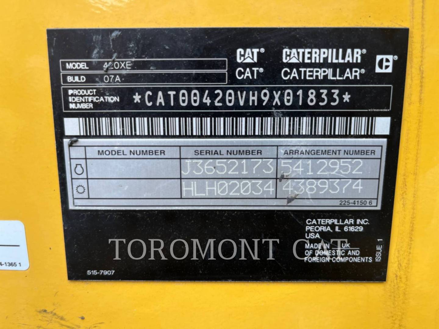 Cat 420-07XE, Backhoe Loader, 1663 hours, S/N: H9X01833, 2022 - Image 6