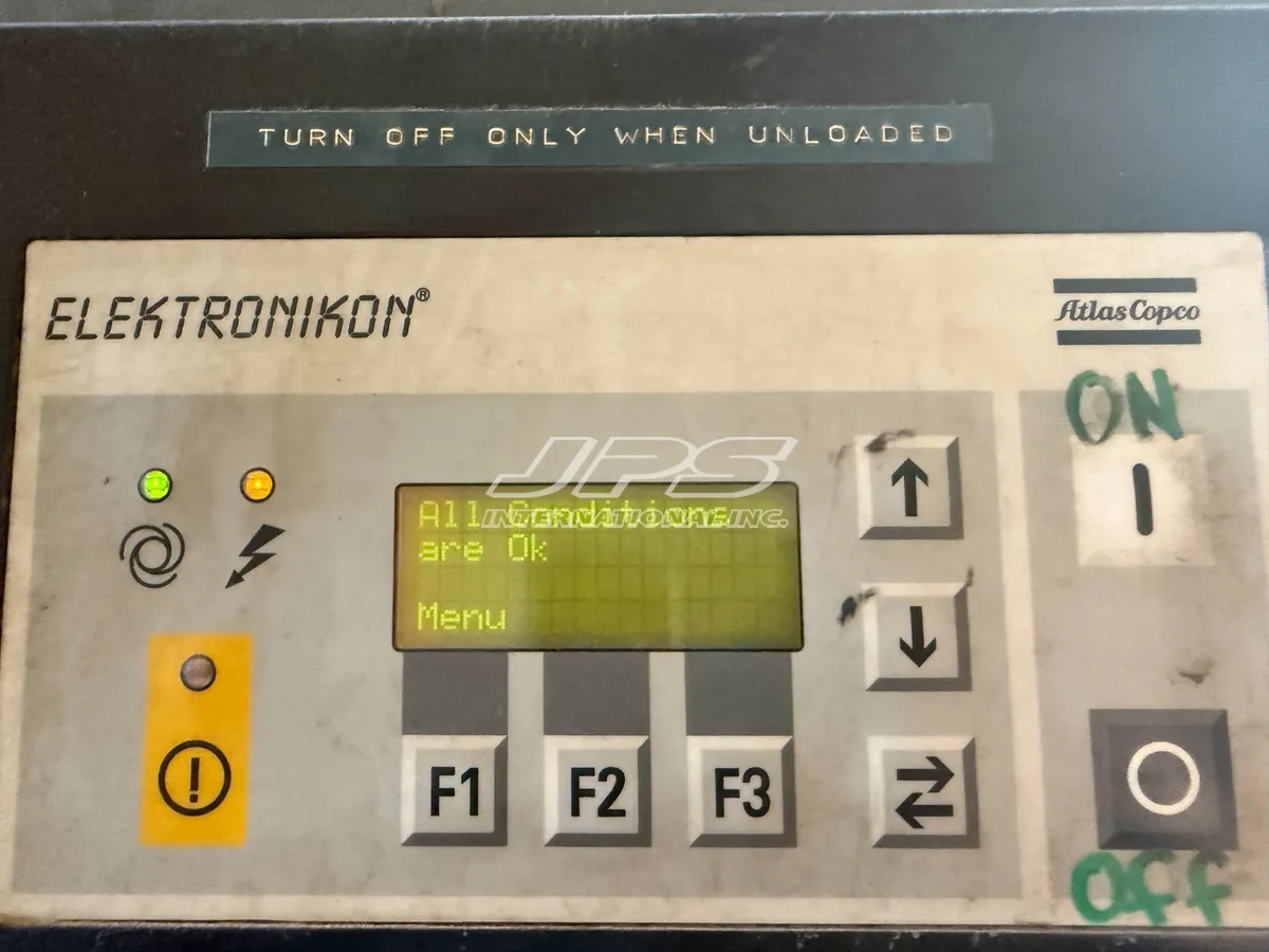 307 cfm, 132 psi, Atlas Copco #GA55, Rotary Screw Air Compressor, 75 HP, 3600 RPM, 37,025 hours, 2000 - Image 5