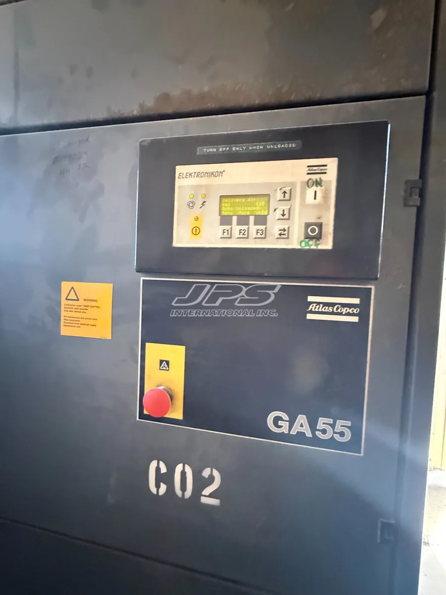 307 cfm, 132 psi, Atlas Copco #GA55, Rotary Screw Air Compressor, 75 HP, 3600 RPM, 37,025 hours, 2000 - Image 9