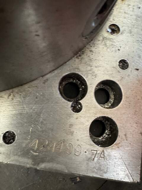 10" 3-Jaw Self-Centering Lathe Chuck #424499-7A, Square Adapter Plate, Approx. 4" Bore - Image 4