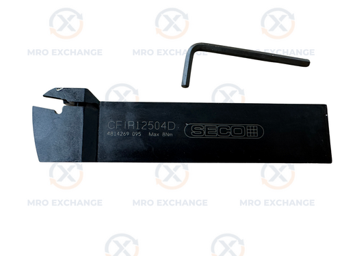 Seco Tools #CFIR12504D, Indexable Grooving Tool Holder, 1-1/4" Square Shank, 4 Insert Seat, Radial Orientation - Image 1