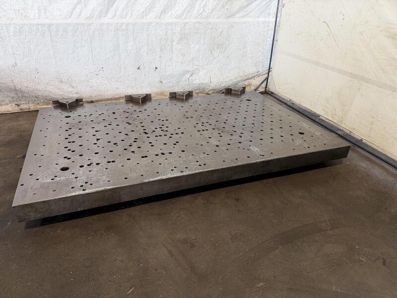 60" x 96" x 5", Drilled & Tapped Floor Plate - Image 1