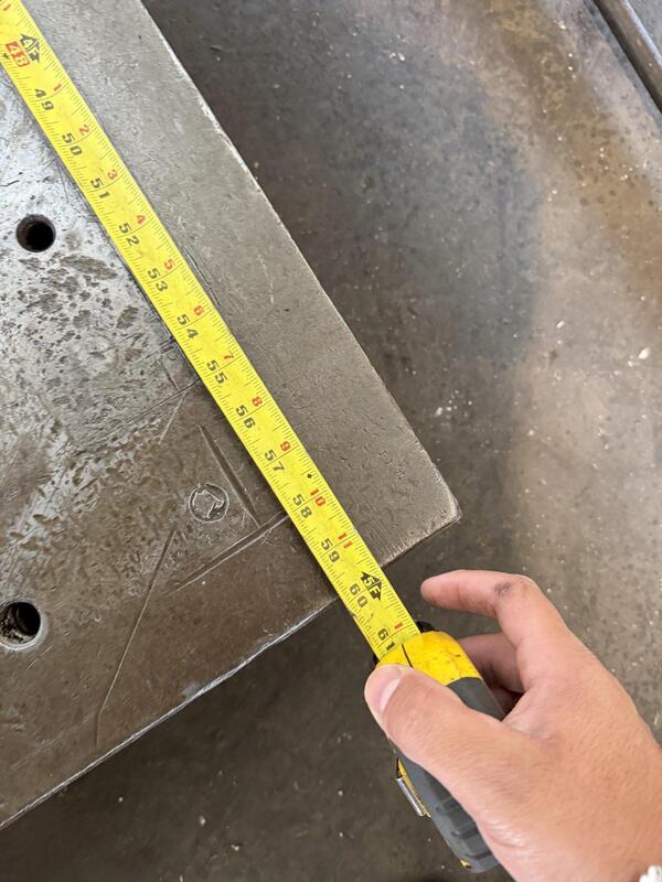 60" x 96" x 5", Drilled & Tapped Floor Plate - Image 4